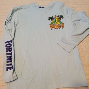Fortnite " Peely" Light Blue Long Sleeve Shirt 10/12